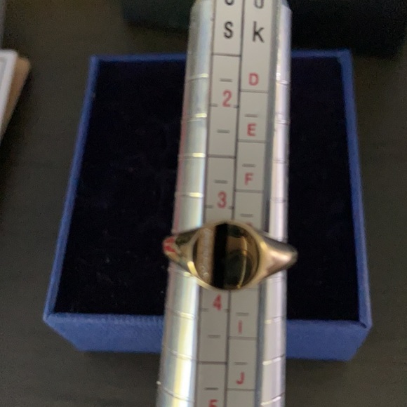 EF COLLECTION 14K Rose Gold Enamel Stripe Ring - - Picture 3 of 9